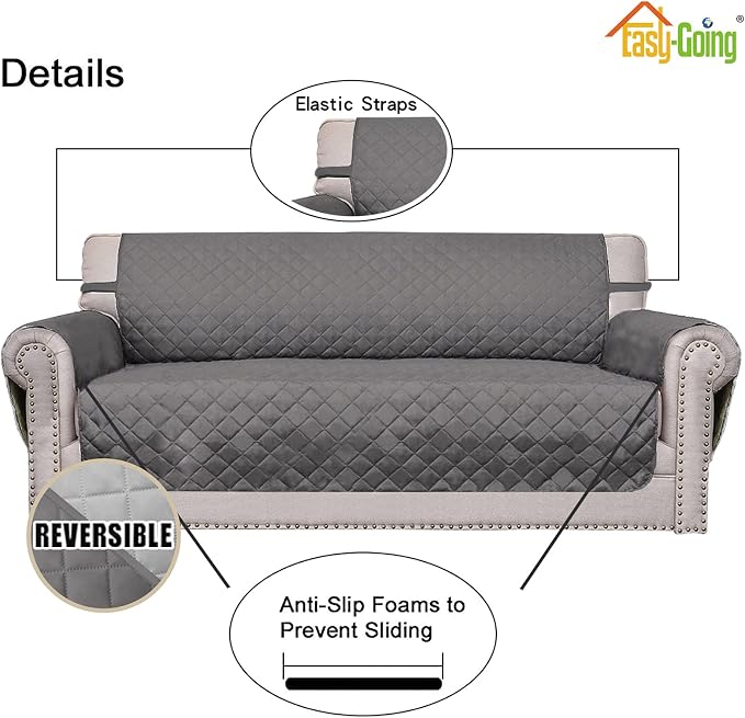 Easy-Going Reversible Couch Cover, Oversized Chair, Water Resistant Furniture - Image 3