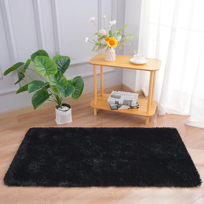 Chicrug Soft Runner Rug for Bedroom Living Room Plush Fluffy Rugs 2x4 | Shag - Image 4