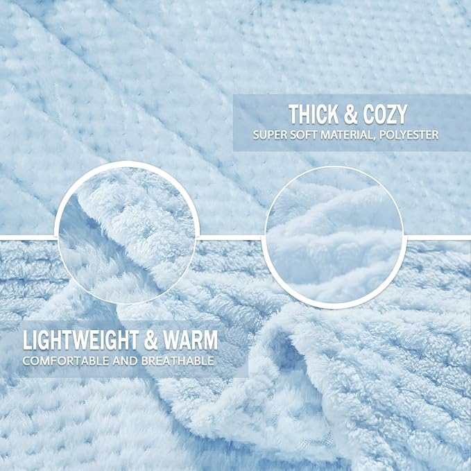 Exclusivo Mezcla Large Waffle Fleece Throw Blanket - Image 4