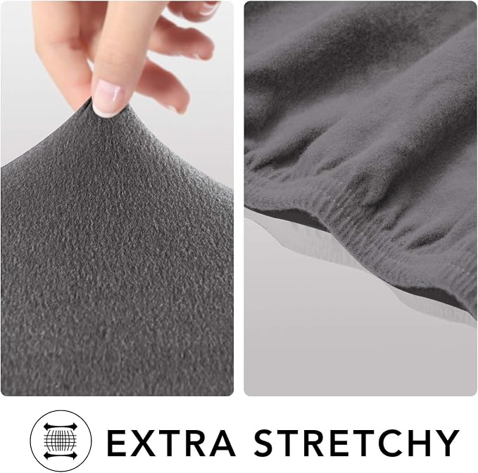 PureFit Stretch Couch Covers for Sofa Large Sofa Slipcovers Light Gray | - Image 4