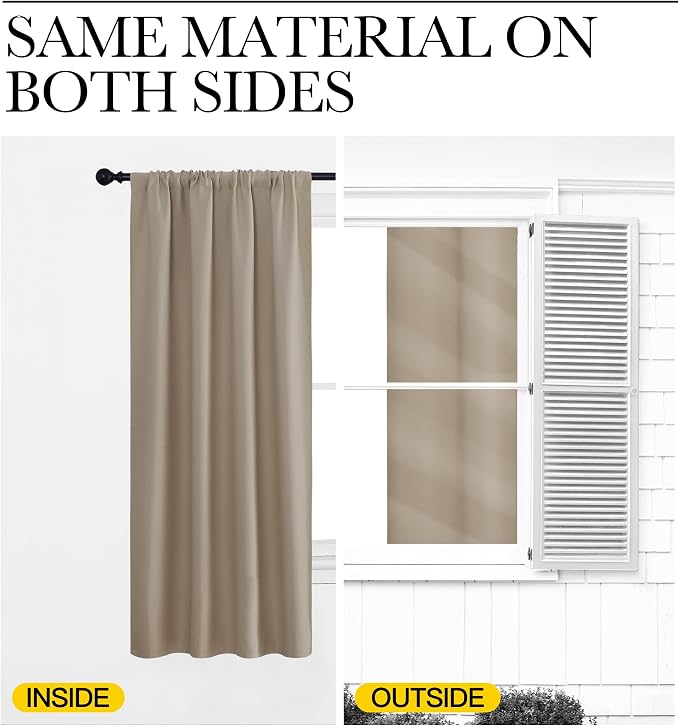 NICETOWN Living Room Curtains, 1 Pair, 70 x 84-inch, Home Decorations Thermal - Image 5