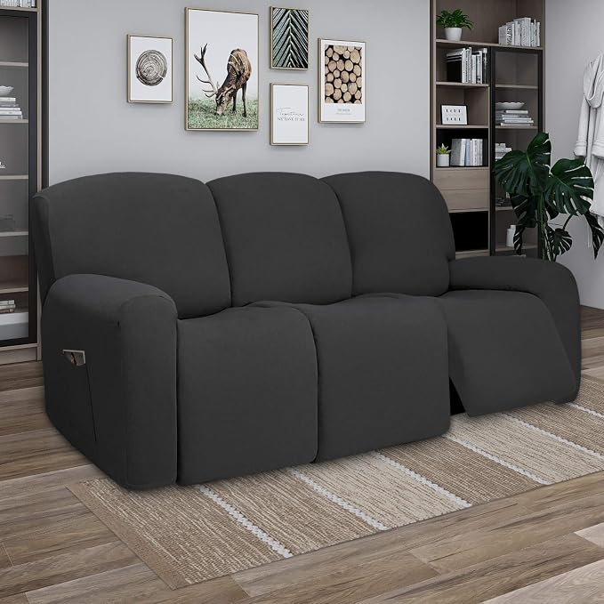 PureFit Super Stretch 3 Seats Recliner Sofa Couch Cover - Image 2