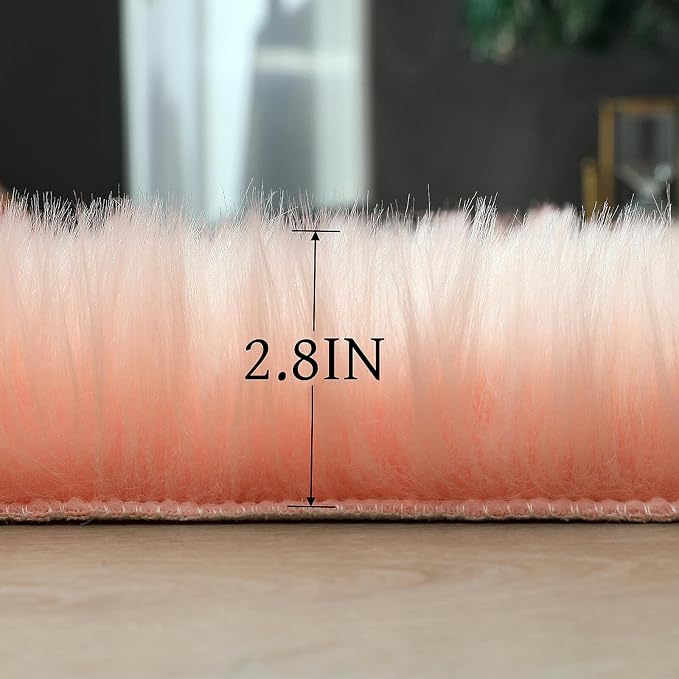 linmopm Faux Fur Sheepskin Rug, 2x6 ft Runner | Shag Fluffy Fuzzy, High-Density - Image 5