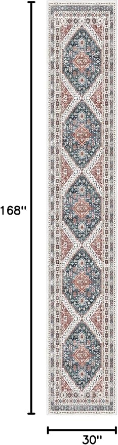 Madane Hallway Runner Rug 2'6''x14' Kitchen Runners Vintage, Entryway and - Image 2