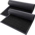 OLANLY 2-Pack Front Door Mats 29.5x17, Waterproof Heavy-Duty Doormats | Black by OLANLY