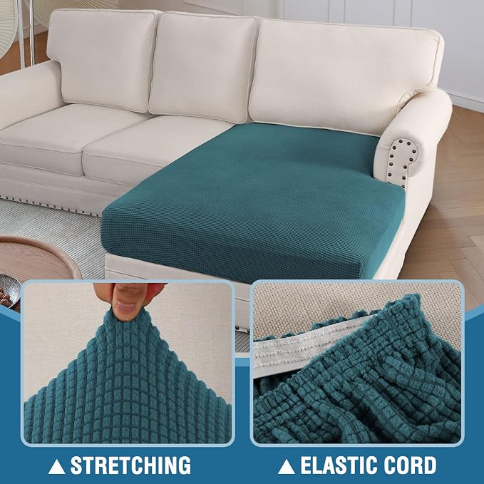H.VERSAILTEX Sectional Couch Covers 1 Piece Chaise Slipcover L Shape Separate - Image 5