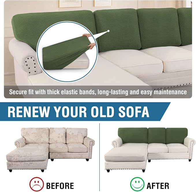 H.VERSAILTEX Backrest Cushion Covers Sectional Couch Back Cushion Covers - Image 5