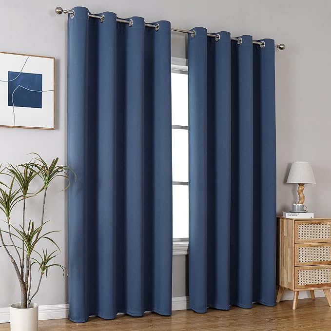 ChrisDowa Blackout Curtains for Bedroom and Living Room 95 Inches Long | 2 - Image 6