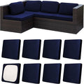 8Pcs Patio Cushion Covers, Outdoor Stretch Cushion Covers, Washable | Stretch by Unknown
