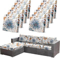 CALBODE 8Pcs High Elastic Digitally Printed Sofa Seat Cushion Cover, Soft & by CALBODE
