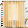 SpaceDresser Sheer Voile Window Treatment Rod Pocket Curtain Panels by SpaceDresser