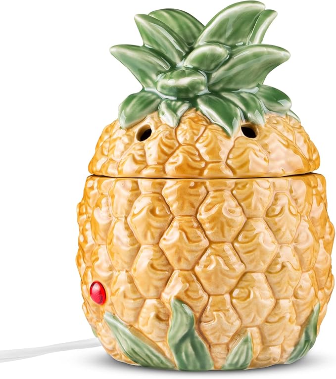 STAR MOON Wax Melt Warmer for Scented Wax Electric - Tropical Pineapple Design with Ceramic Warming Plate - Ideal for Home and Office - No Flame