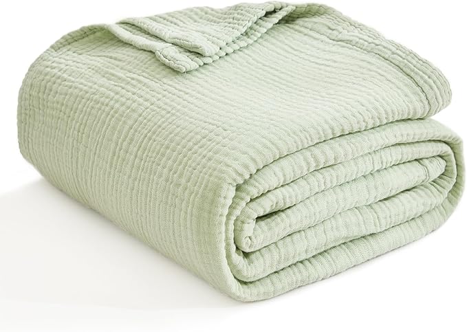 EMME Muslin Blankets for Adults Throw Blanket for Couch Breathable Gauze Soft - Image 7