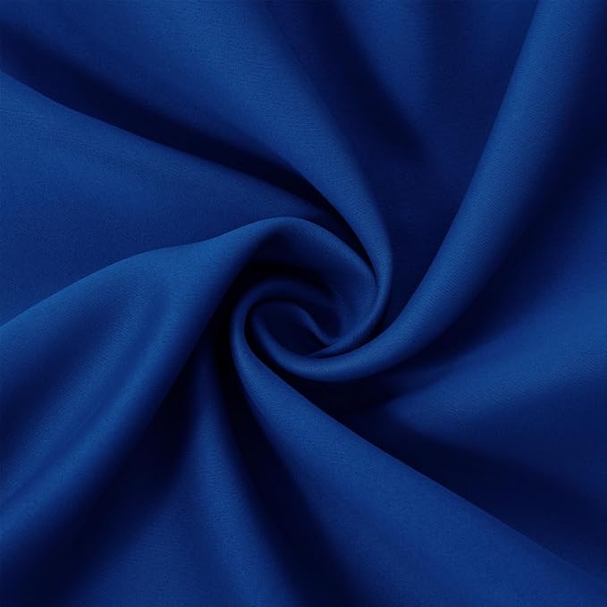 Blackout Curtains 42 x 63 inch/Royal Blue Curtains Set of 2 Panels/Thermal - Image 5
