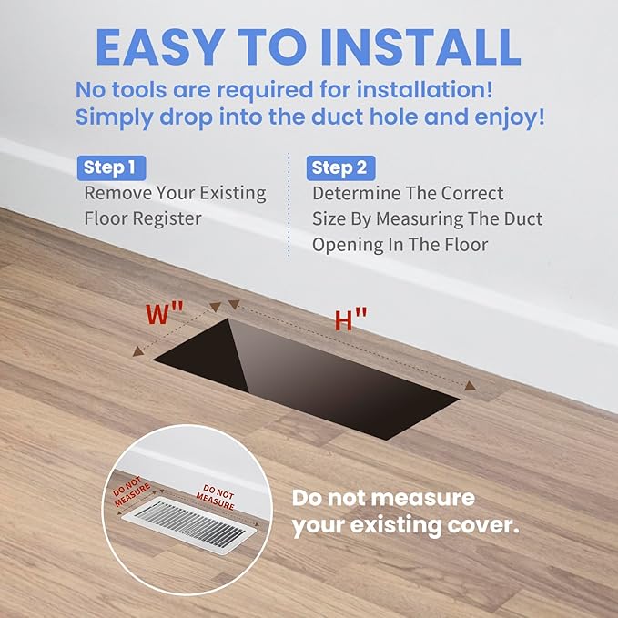 2x10 Inches 4 Pack Heavy Duty Walkable Floor Register - Easy Adjust Air Supply Lever Decorative Floor Vent Covers, Boston Design Vent Covers for Home - Oil Rubbed Bronze