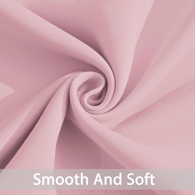 Yakamok Pink Room Darkening Curtains 84 inch Sliding Door Drapes | 1 Extra-wide - Image 5