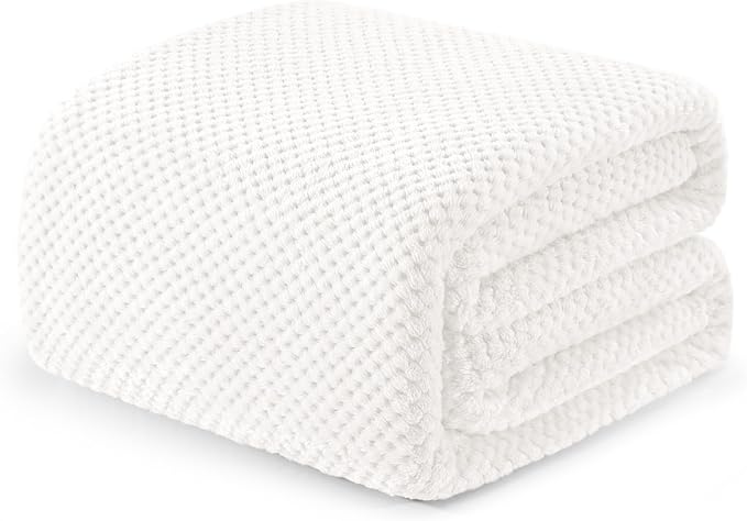 Exclusivo Mezcla Soft Waffle Fleece Bed Blanket Twin XL Size, Cozy Fluffy Design by ExclusivoMezcla