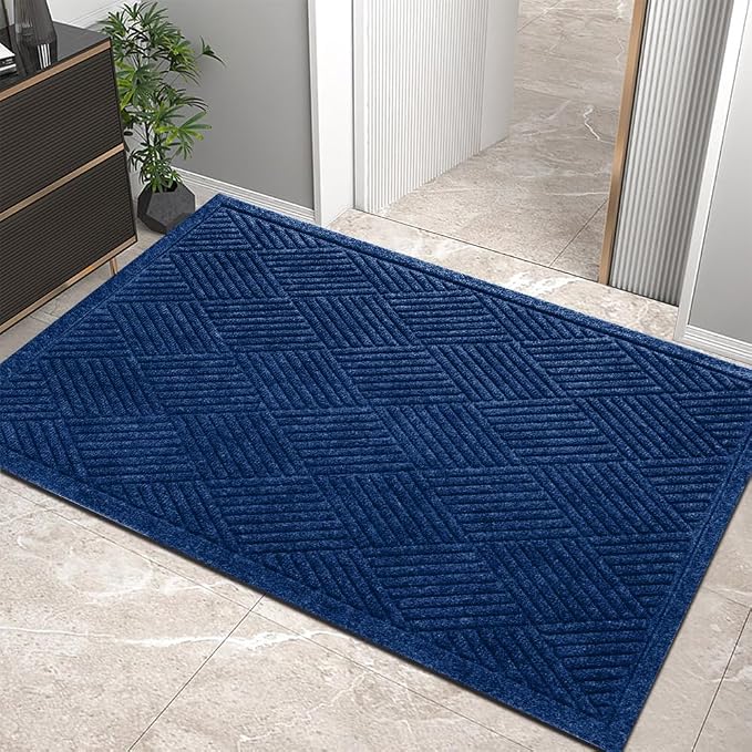 Sturdy Front Door Mat, Absorbent Muddy Dirt Resist Welcome Door Mats Outdoor by HIYARD