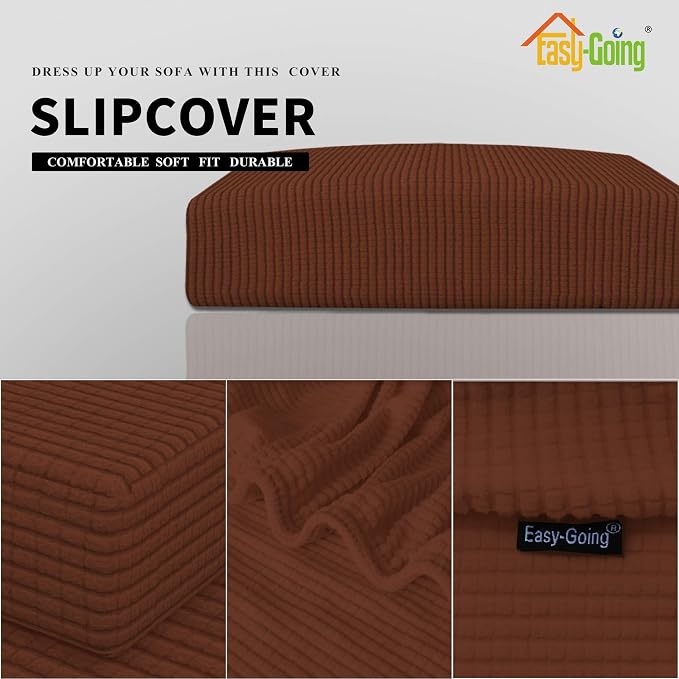 Easy-Going Stretch 1 Piece Couch Cushion Cover - Image 4