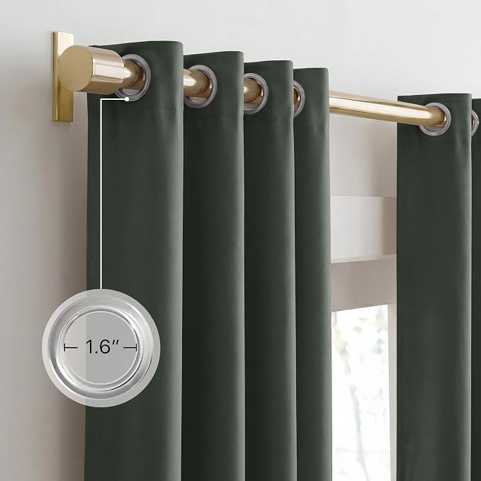 NICETOWN 100% Blackout Curtains 84 inches Long, Pair of Energy Smart & Noise - Image 6