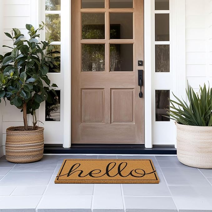 Barnyard Designs Natural Coco Coir Non-Slip Doormat | Heavy-Duty Welcome Mat - Image 2