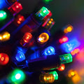 70 Multicolor 5mm LED Christmas Lights, 24 ft Green Wire Wide Angle Mini String, Commercial Grade Outdoor Tree & Holiday Lighting
