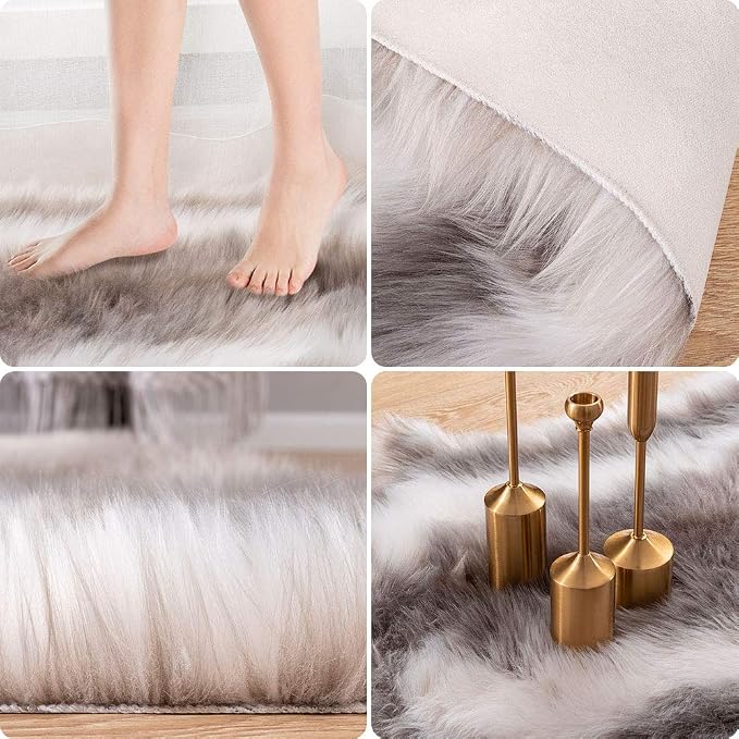 Carvapet 3ft Faux Reindeer Hide Rug - Image 3