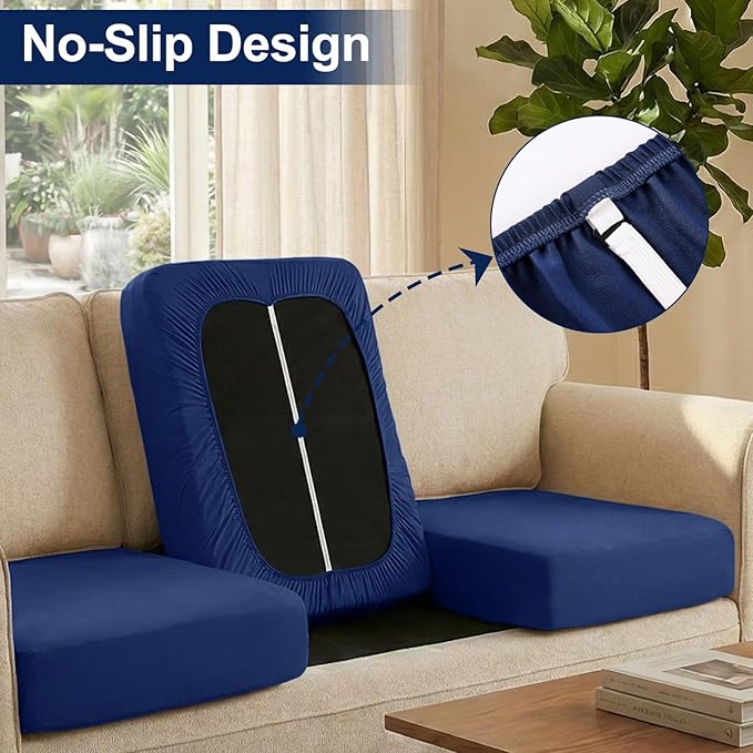 Smiry Waterproof Patio Cushion Covers, Stretch Outdoor Furniture Covers | Couch - Image 4