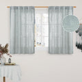 Short Linen Curtains 40 Inch Length 2 Panels, Light Filtering Panels | Semi by LAMIT
