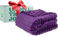 GO Premium Ultra Soft Twin Blanket for Couch - Purple Fleece Blanket for Living Room, Bedroom, Home Decor - Small Couch Blanket for Men, Women (60x80 Inches)