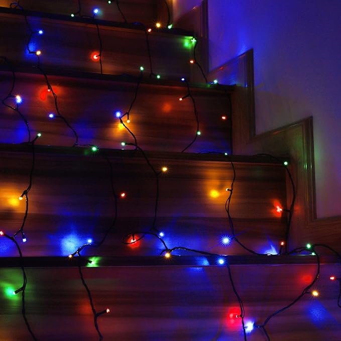 100-1000 LED Christmas Lights, Low Voltage Fairy String Lights with 8 Modes, Ideal for Xmax Tree, Garden, Home, Party, Halloween Festival Deco (Mixed-Color, 500 LEDs)