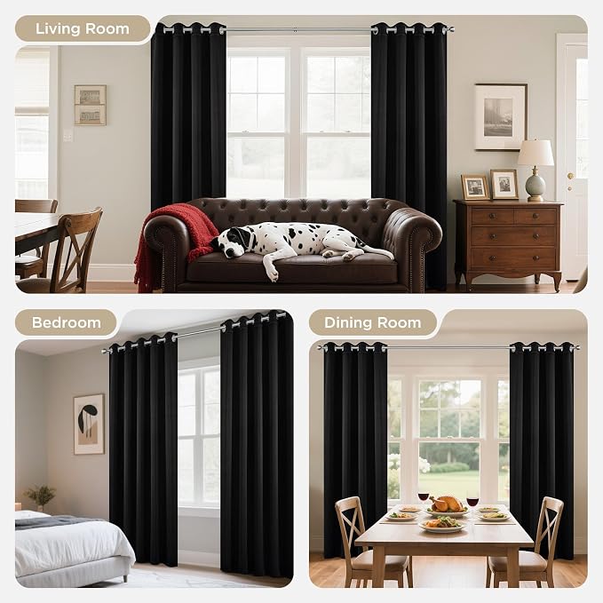 Joydeco Blackout Curtains 54 Inch Length 2 Panels Set, Thermal Insulated Long - Image 8