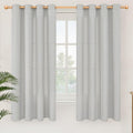 YoungsTex Grey Linen Curtains 63 Inch Length 2 Panels by YoungsTex