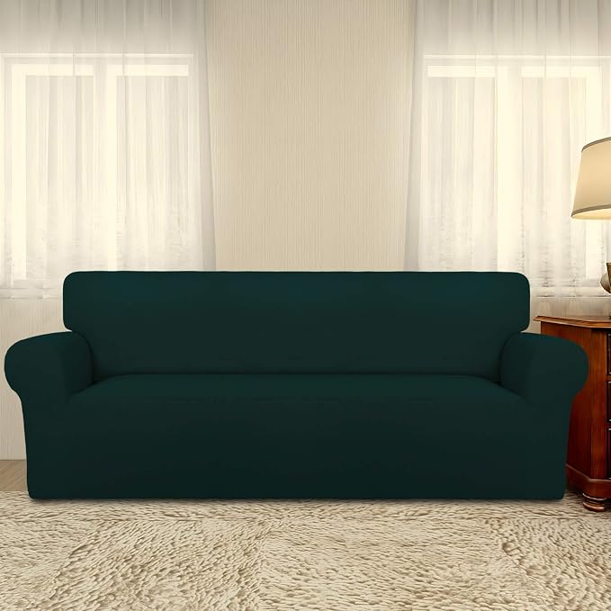 PureFit Stretch Couch Covers for Sofa Large Sofa Slipcovers Deep Teal | 1-Piece - Image 2