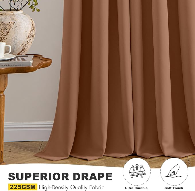 MIULEE Blackout Curtains for Bedroom 2 Panels 40 x 63 Inch Long Sun Baked | - Image 5