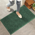 Sturdy Front Door Mat, Absorbent Muddy Dirt Resist Welcome Door Mats Outdoor by HIYARD