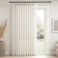 Topfinel 96 Inches Long Pinch Pleated Semi Sheer Curtains, Natural Linen by Topfinel