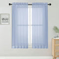 Sheer Curtains 63 Inch Length 2 Panels Set by OWENIE