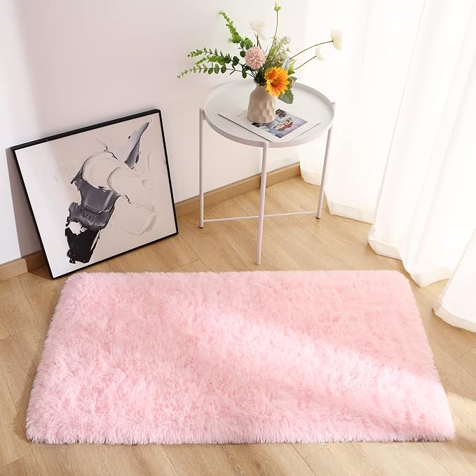 Chicrug Soft Runner Rug for Bedroom Living Room Plush Fluffy Rugs 2x4 | Shag - Image 4