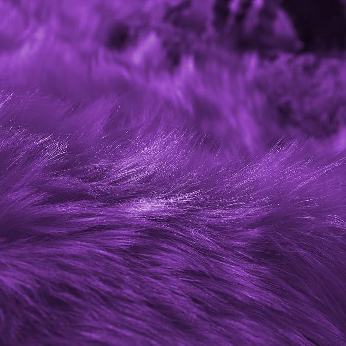 Goolela Purple Area Rug 5x7 Fluffy Fuzzy Furry Carpet - Image 7