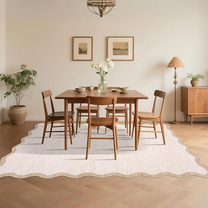 GarveeHome Scalloped Washable 10x13 Area Rug - Image 9