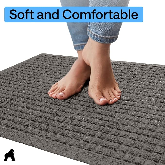 GORILLA GRIP® Ultra Absorbent Front Door Mat Outside Entrance, Traps Dirt and - Image 7