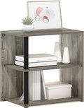Furinno Romain Side Table, 2-Tier End Table with Open Shelf, Night Stand, Bedside Table, for Living Room, Bedroom, French Oak