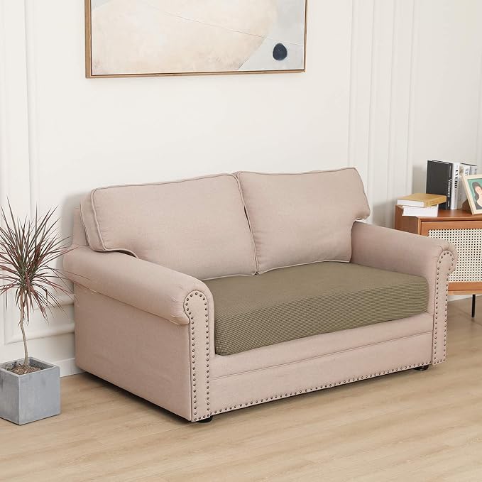Easy-Going Stretch 1 Piece Loveseat Couch Cushion Cover - Image 2