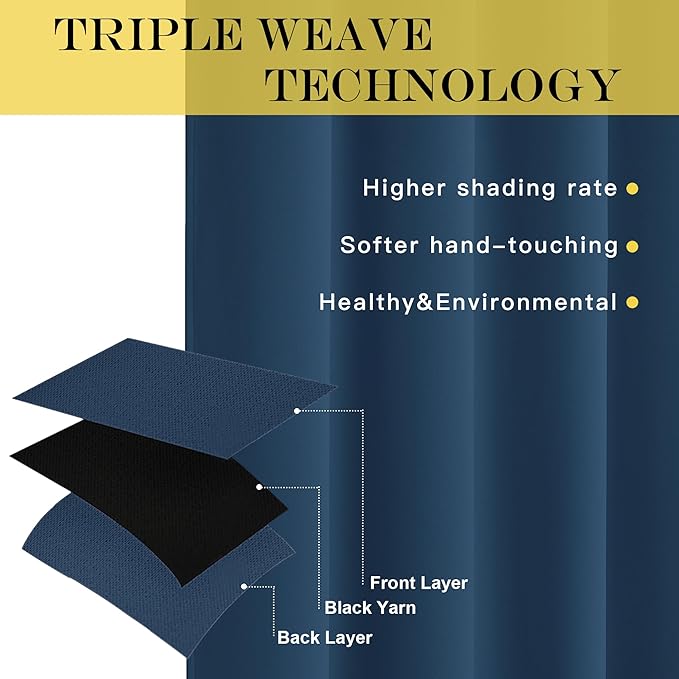 NICETOWN Room Divider Curtain 132 Inches Long, Wide Blackout Sliding Door - Image 4