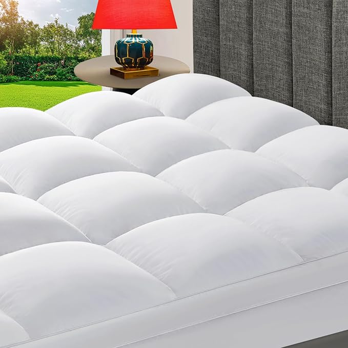 CHOKIT Twin Mattress Topper, Extra Thick Pillow Top Mattress Pad for Back Pain Relief, Cooling Bed Topper Mattress Cover with 8-21 Inch Deep Pocket