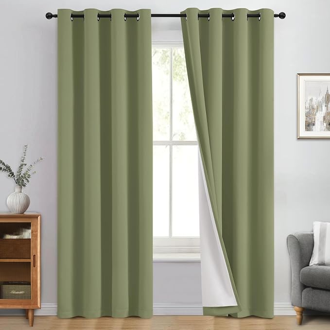 Yakamok Sage Blackout Curtains 84 Inches Long by Yakamok