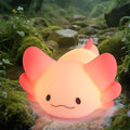 ZKLiLi Axolotl Kids Night Light,Squishy Cute Lamp Dimmable Childrens Night Light Gifts for Baby with Timer & 16 Colors,Rechargeable Bedroom Smart LED Bedside Lamps Toddler Night Light