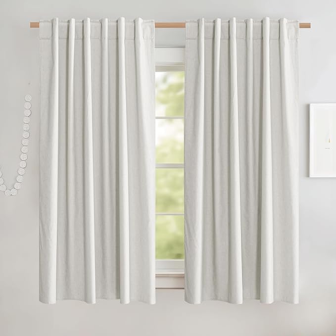 NICETOWN 100% Blackout Linen Curtains by NICETOWN