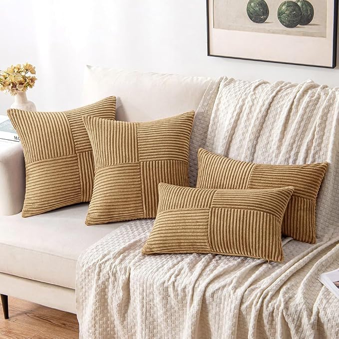 MIULEE Camel Brown Decorative Throw Pillow Covers - Image 4